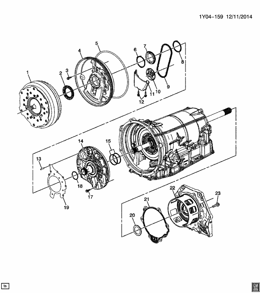 GM 19418689 EXTENSION ASM, A/TRNS CASE
