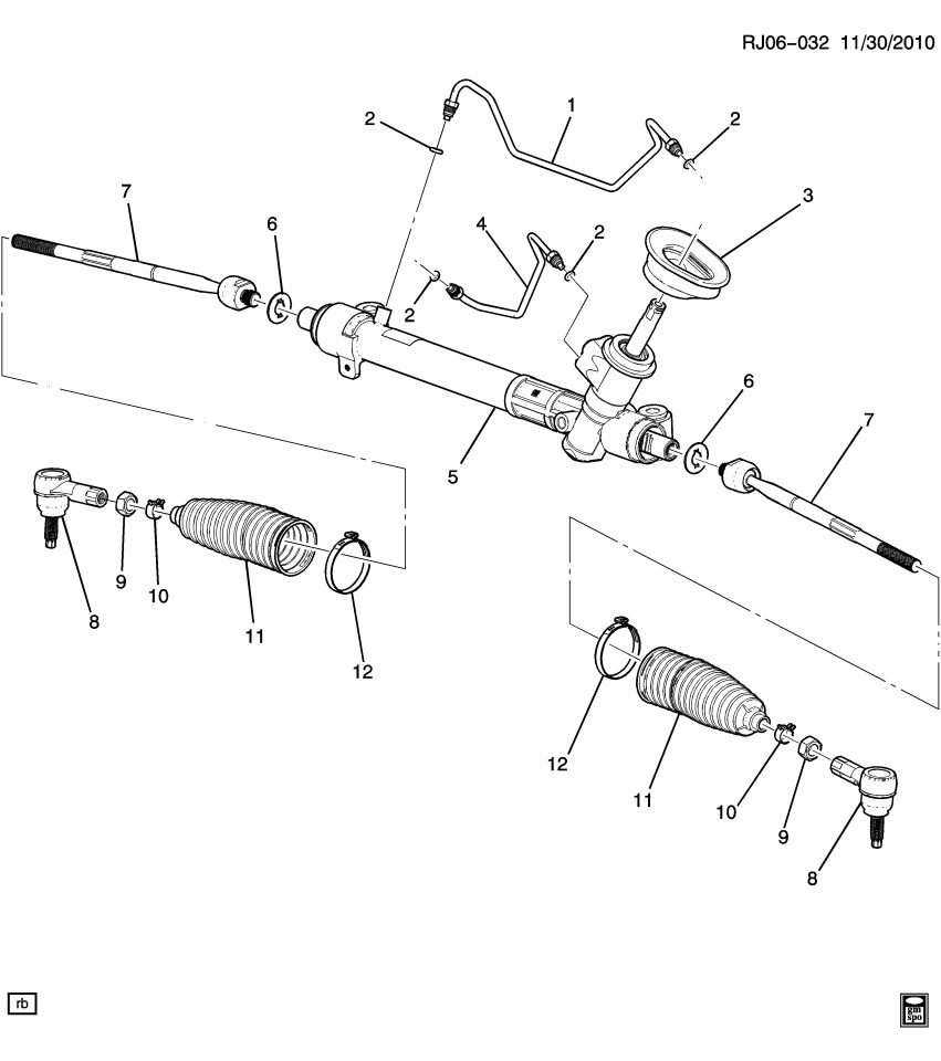 GM 95218367 Nut-Steering Linkage Inner Tie Rod