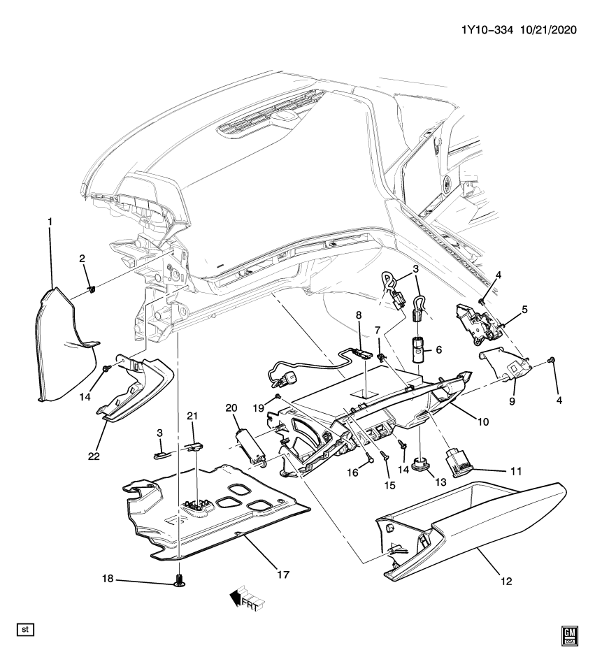 GM 84397173 FILLER ASM-I/P LWR T/PNL OTR *BLACK