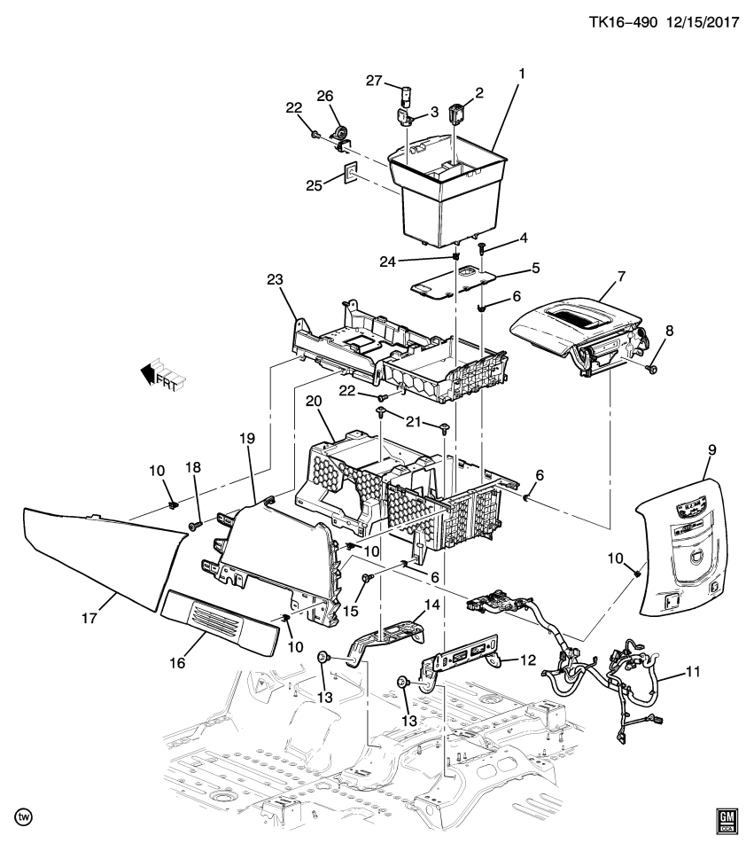 GM 23282662 Harness Asm-Front Floor Console Wiring
