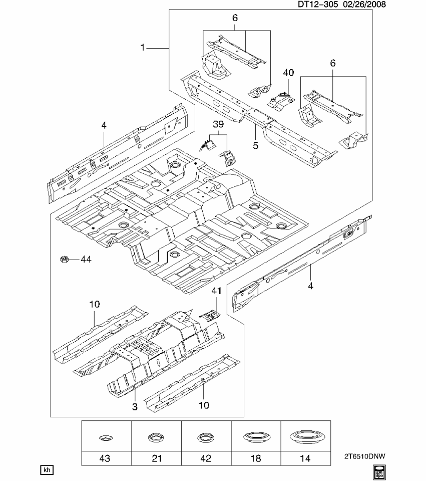 GM 96267878 Nut-Brake & Fuel Pipe Retainer