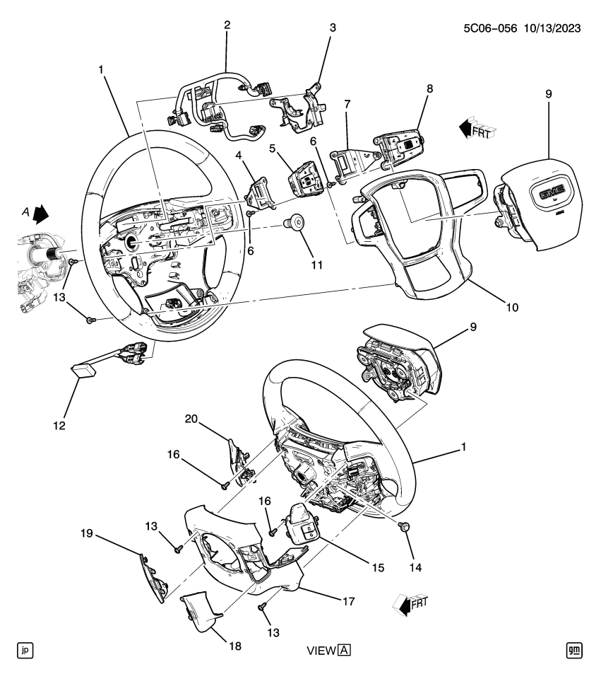 GM 85594272 WHEEL ASM-STRG *BLACK