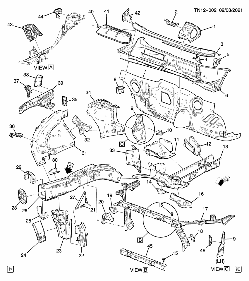GM 84825106 INSULATOR-BODY H/PLR UPR