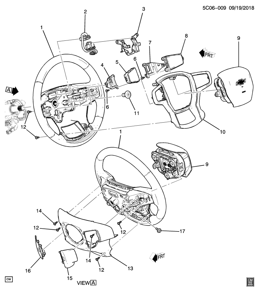 GM 85127243 HARNESS ASM-STRG WHL PAD ACSRY WRG