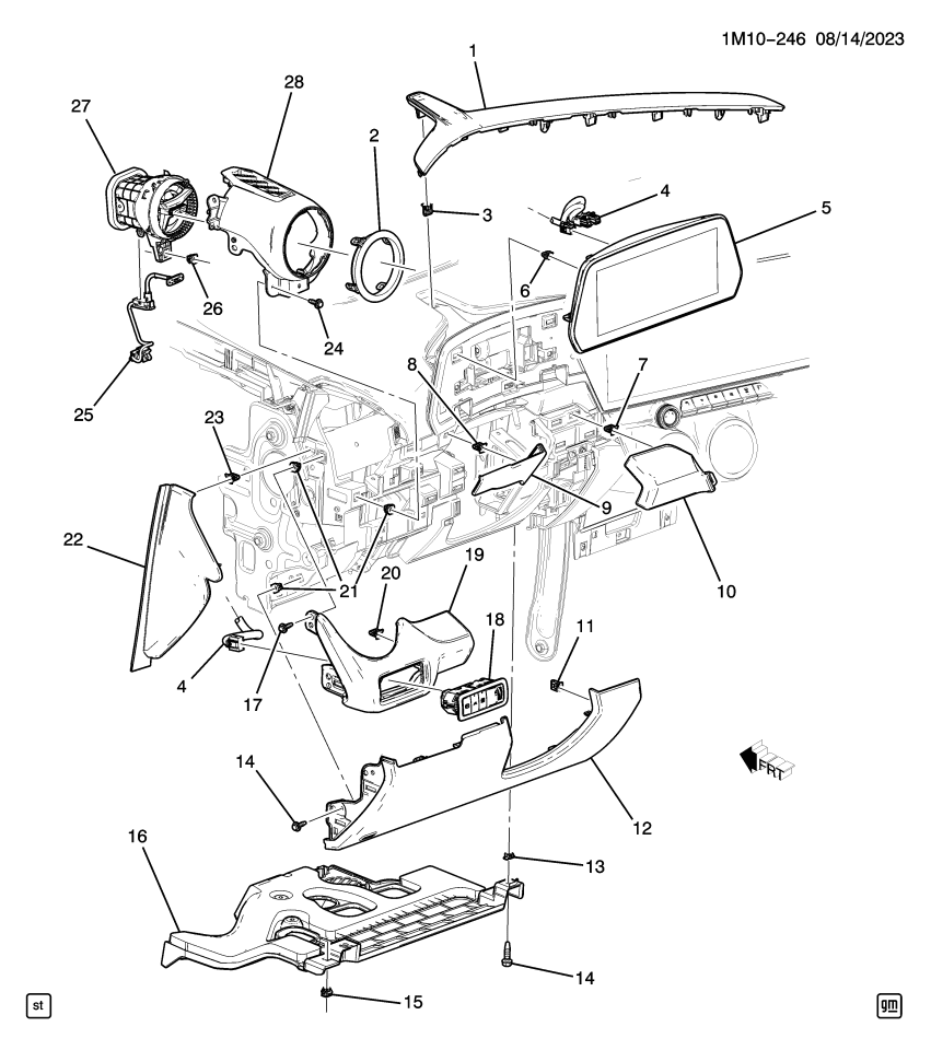 GM 85065157 CLUSTER ASM-INST