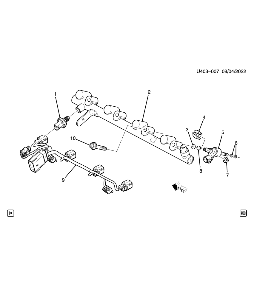 GM 12691508 HARNESS ASM-F/INJR WRG