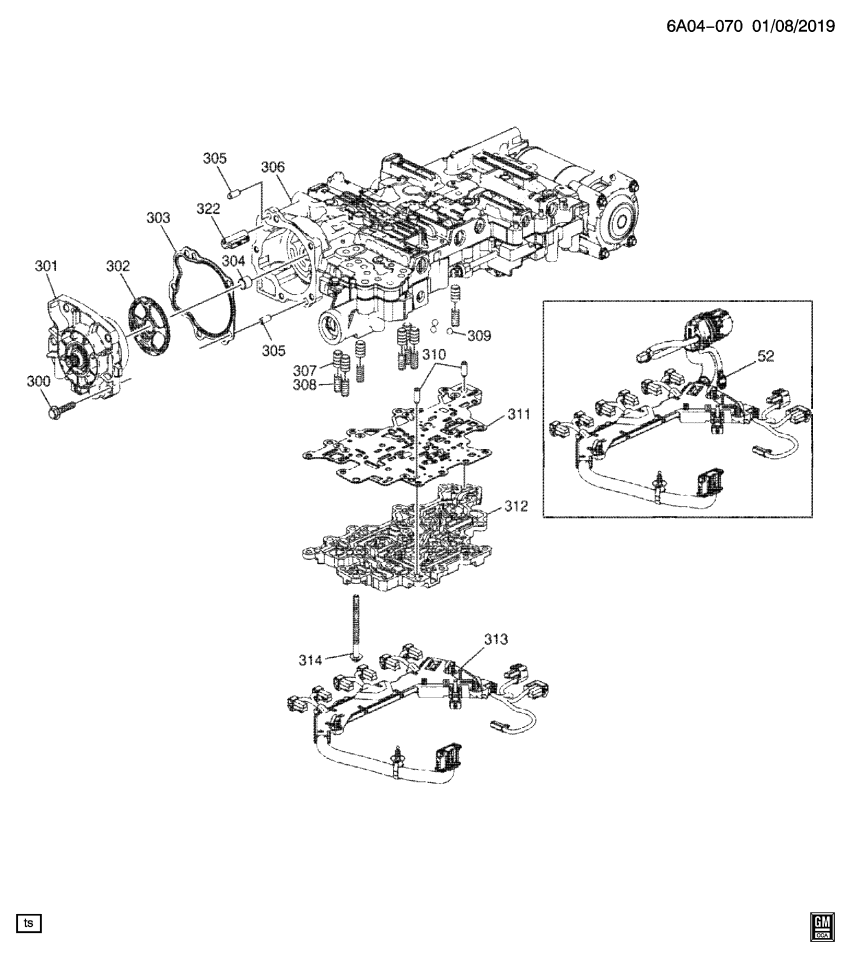 GM 24042432 VALVE ASM-CONT (W/ BODY & VLV)2017 8L45 ESS