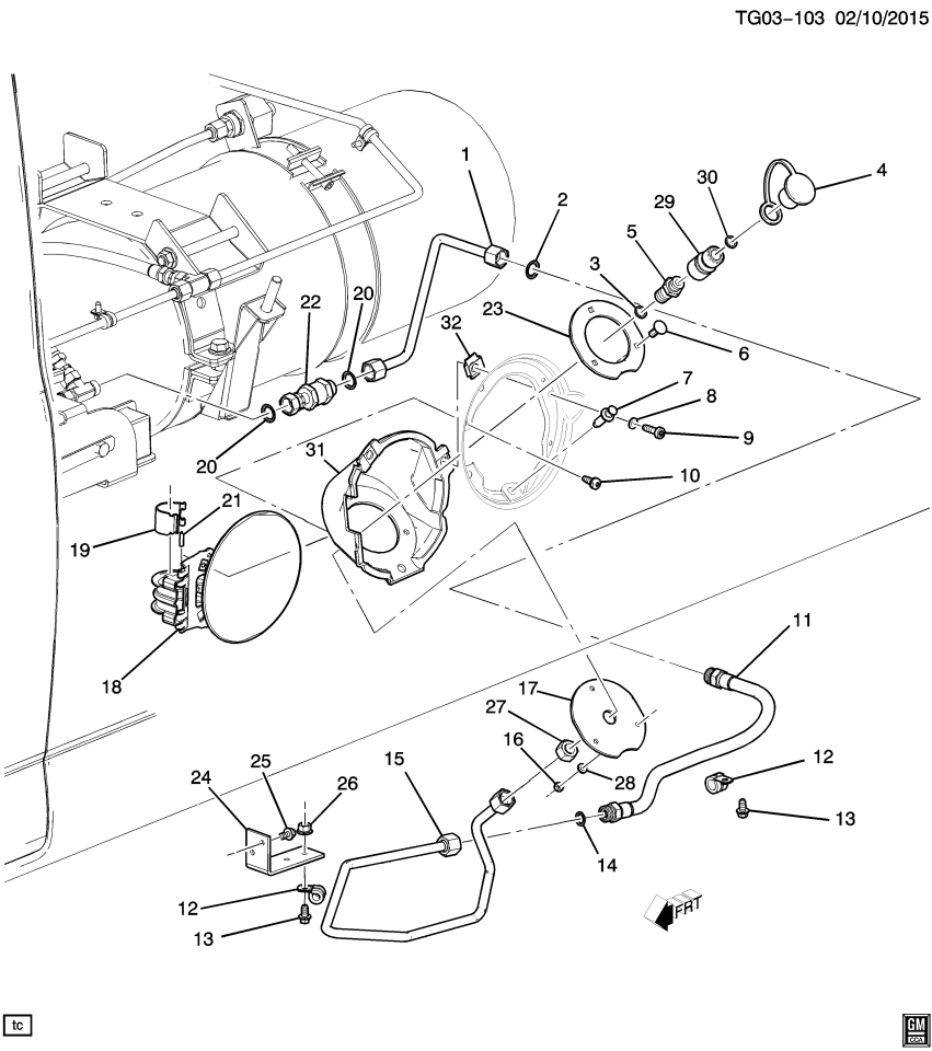 GM 19258398 Clip, Fuel Feed Pipe