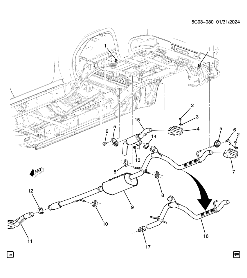 GM 85637486 PIPE ASM-EXH TAIL