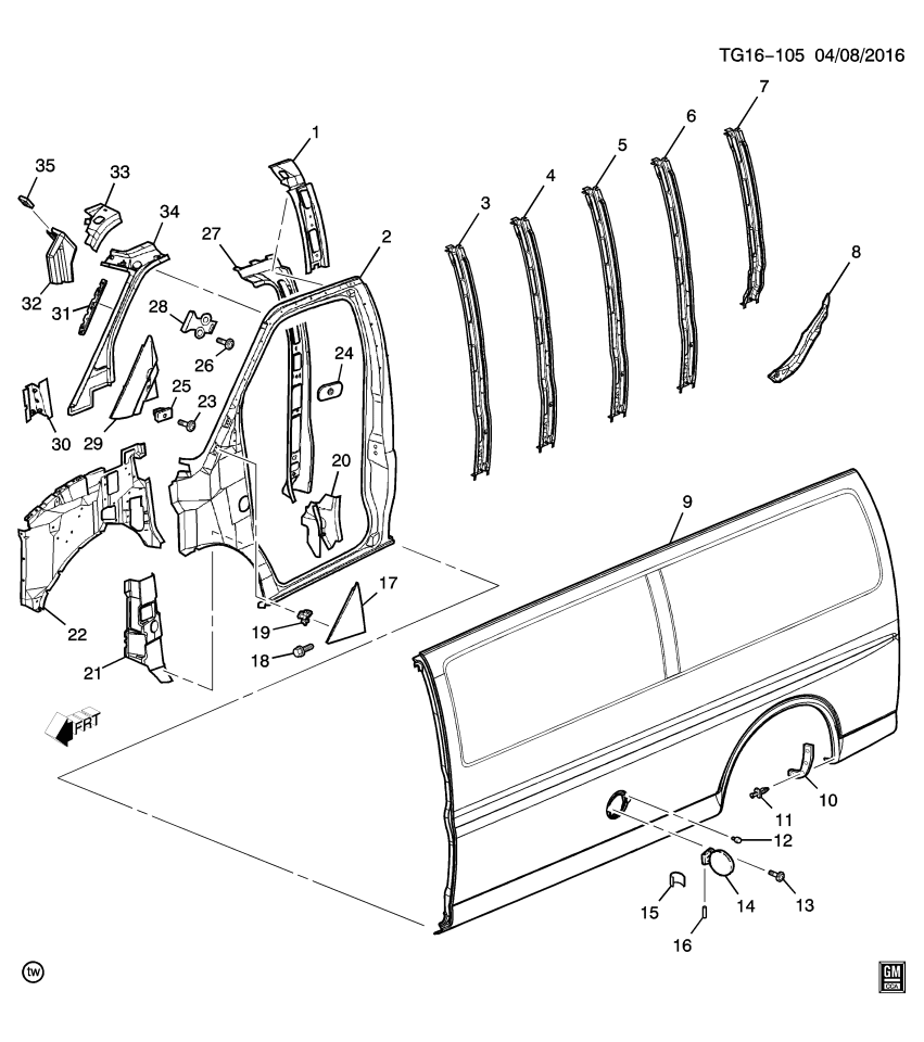 GM 23418039 Bracket Asm-Body Side Asst Handle