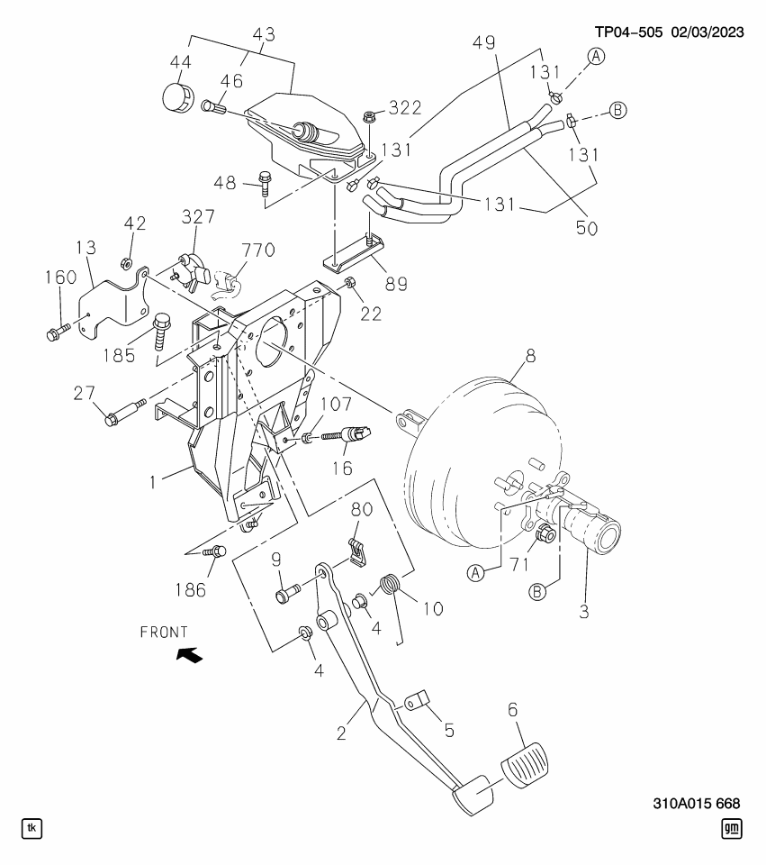 GM 98007161 Retainer, Clutch Master Cylinder Push Rod Pinion