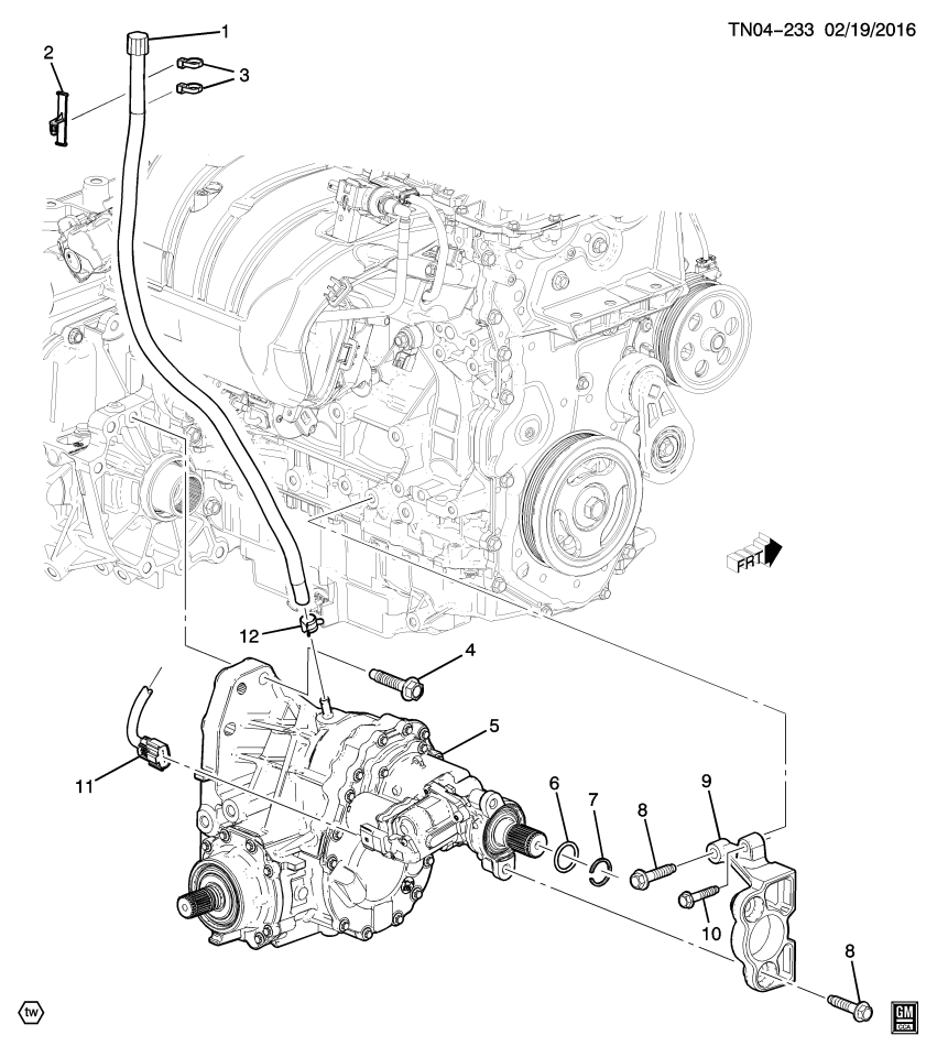 GM 86798720 CASE ASM-PWR TRFER U