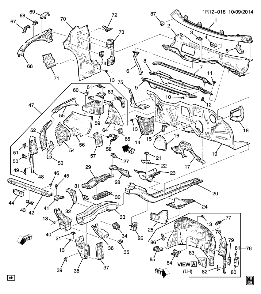 GM 22953240 Retainer-Air Inlet Grille Panel
