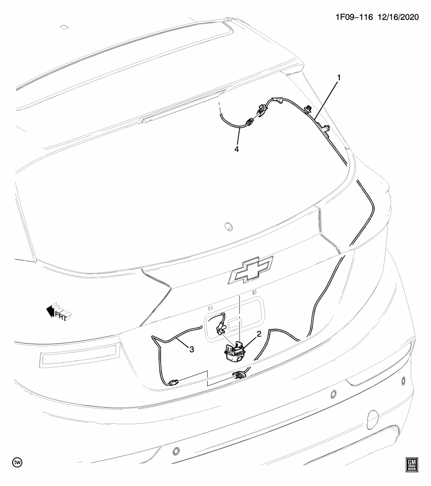 GM 42765260 CABLE ASM-RR VIEW DRVR INFO CAMERA RR CLS