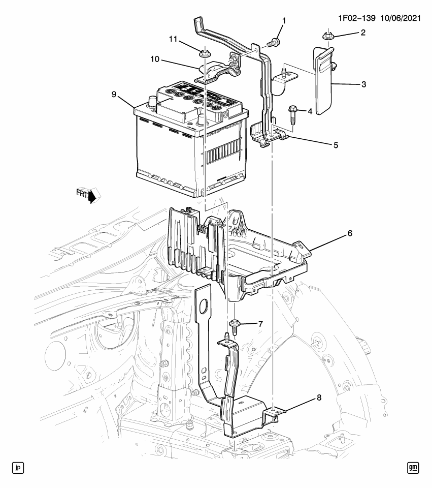 GM 42776165 REINFORCEMENT ASM-BAT TRAY