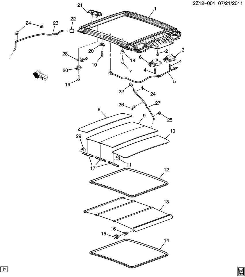 GM 22714603 Bolt/Screw-Sun Roof Window