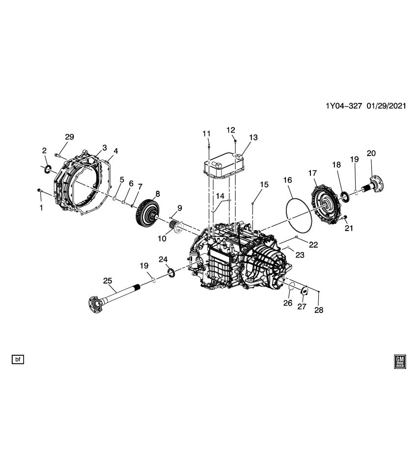GM 24045733 GASKET, CLU & DIFF HSG CVR