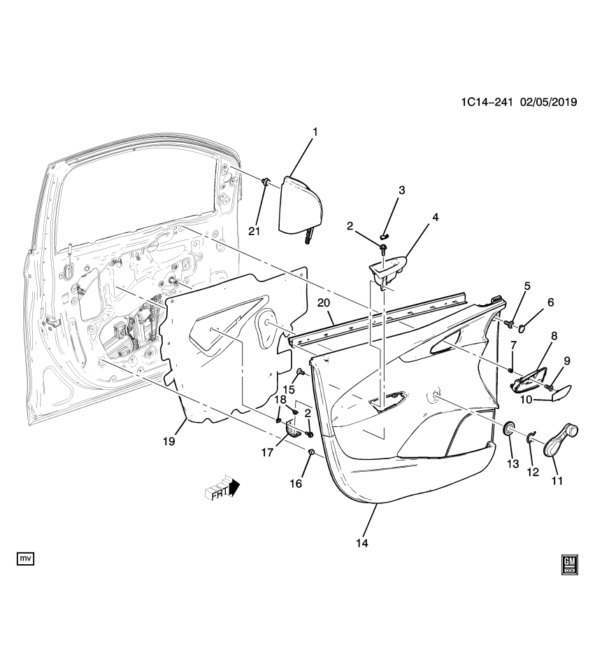 GM 42442222 Armrest Bezel
