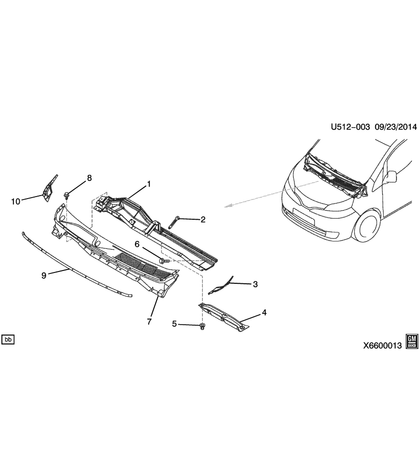GM 19317764 Bolt/Screw, Plenum Panel