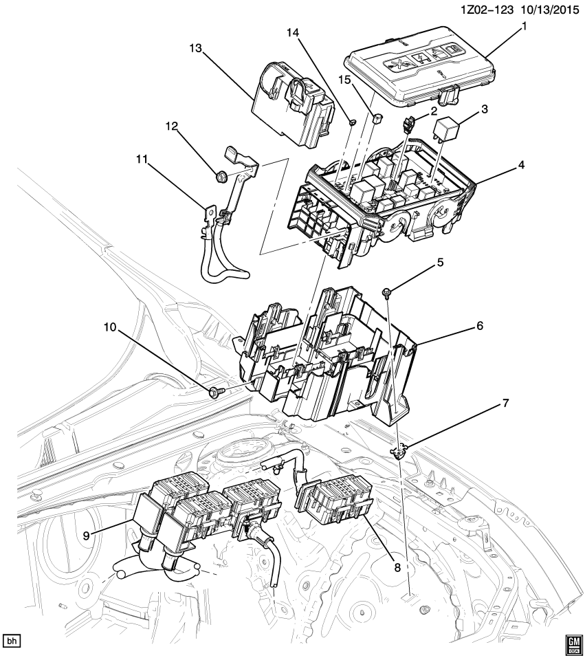 GM 84950507 Fuse & Relay Box