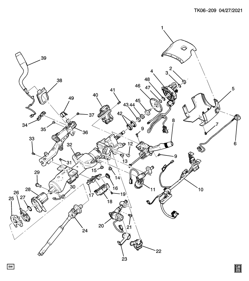 GM 84123759 Clock Spring