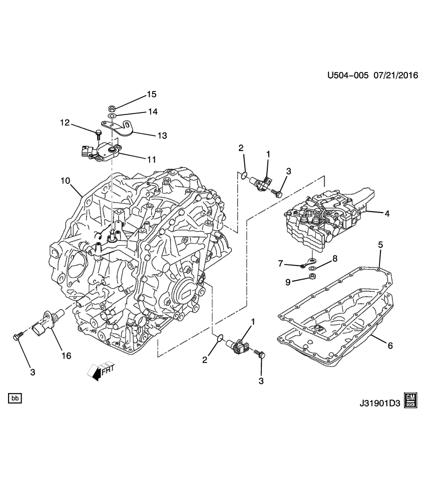 GM 19316515 Seal Kit, Automatic Transmission Input Speed Sensor (O Ring)