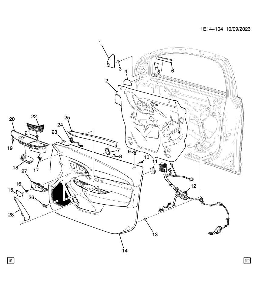 GM 11546824 Retainer, Front Side Door Accessory Switch Mount Plate