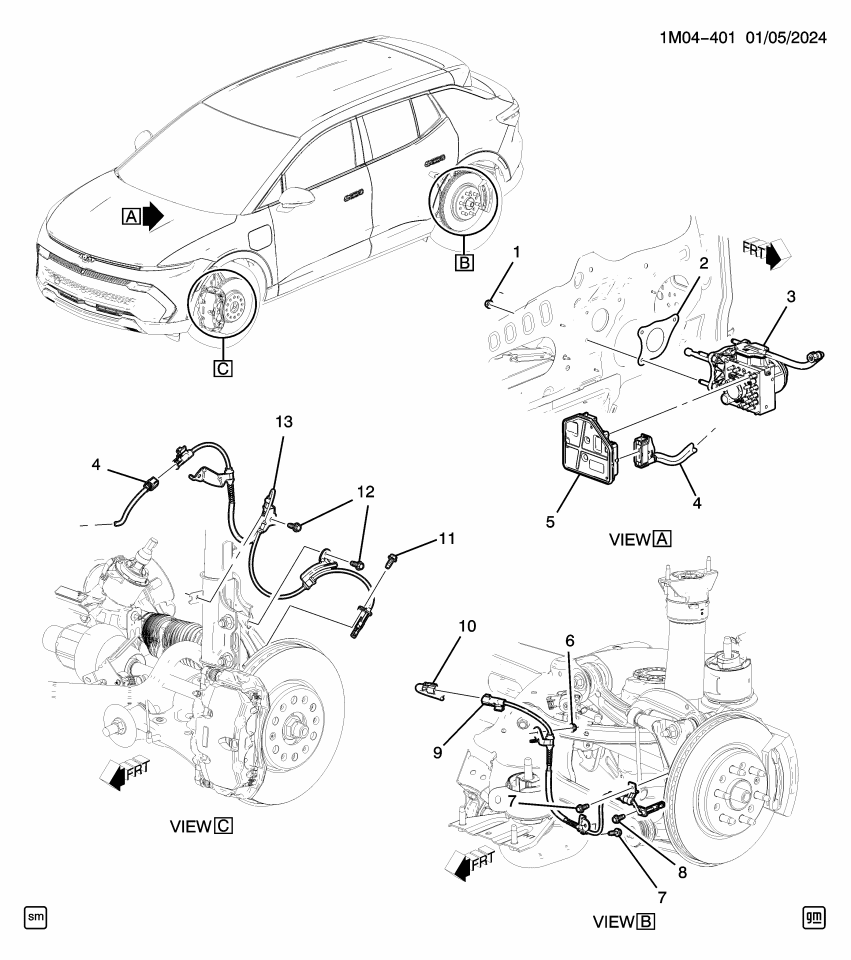 GM 86573828 SENSOR ASM-FRT WHL SPD