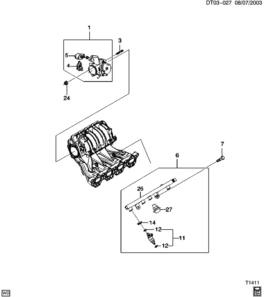 GM 96386747 Clip, Fuel Injection Fuel Rail