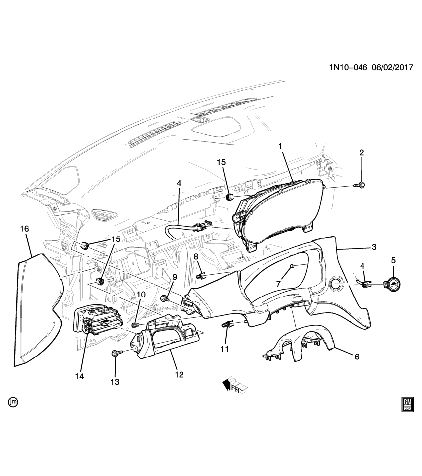 GM 84996871 CLUSTER ASM-INST