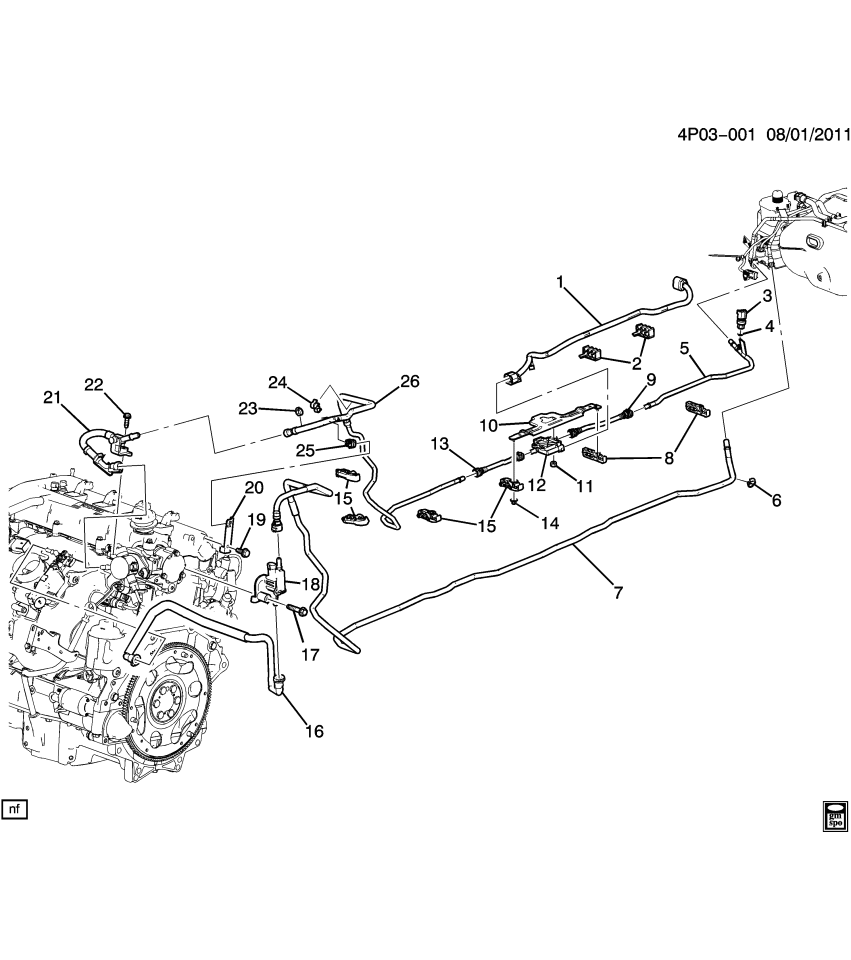 GM 13371246 Pipe Asm-Evap Emission Front