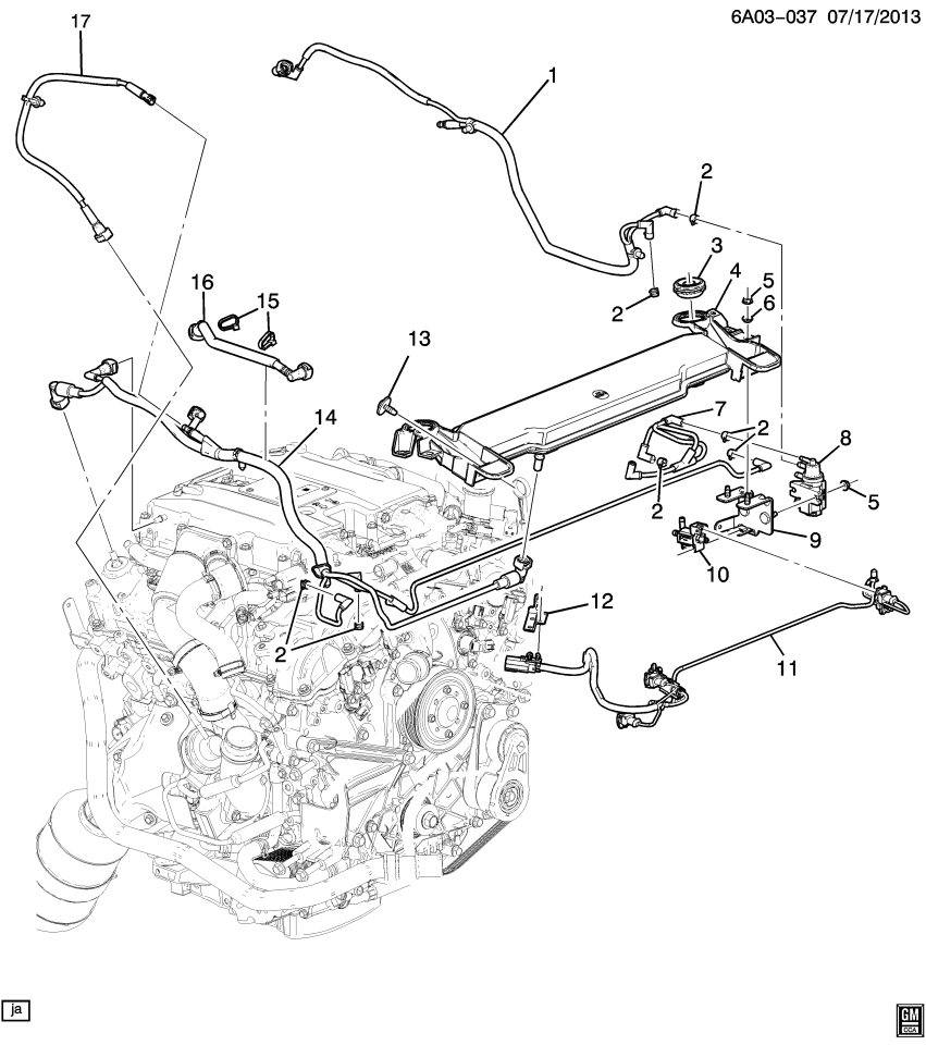 GM 12642108 Tube Asm-Evap Emission Canister Purge