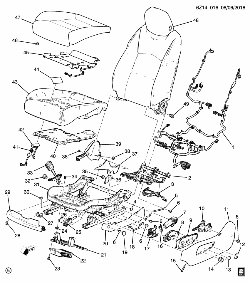 GM 84390051 TAPE-F/SEAT BK SI FAC SEAM