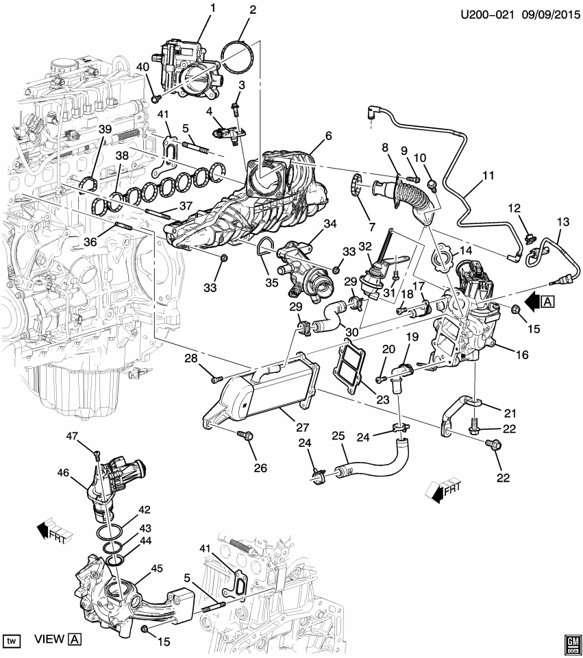 GM 55592579 Stud-EGR Valve Adapter