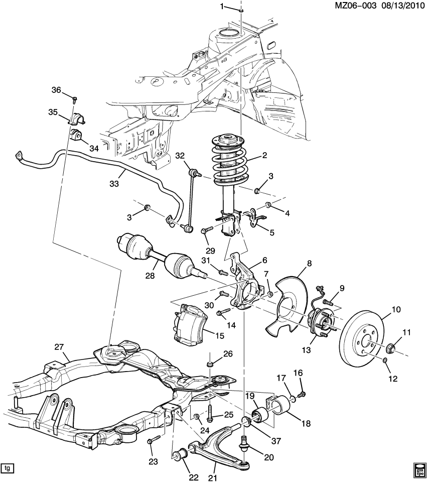 GM 19421350 BEARING ASM,FRT WHL