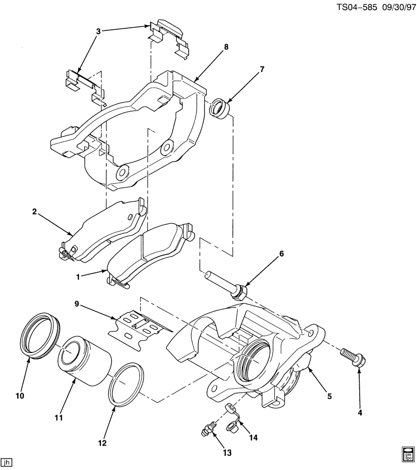 GM 18029800 Insulator, Rear Disc Brake Pad