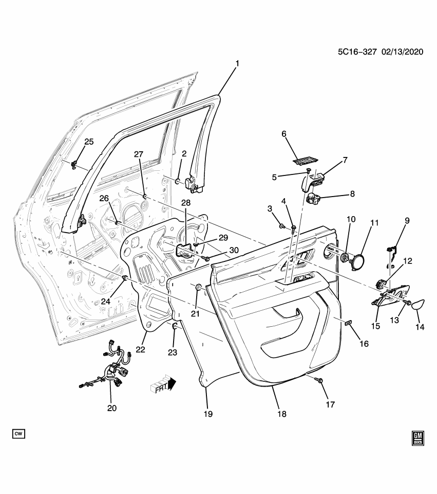GM 87841838 TRIM ASM-RR S/D *BLACK
