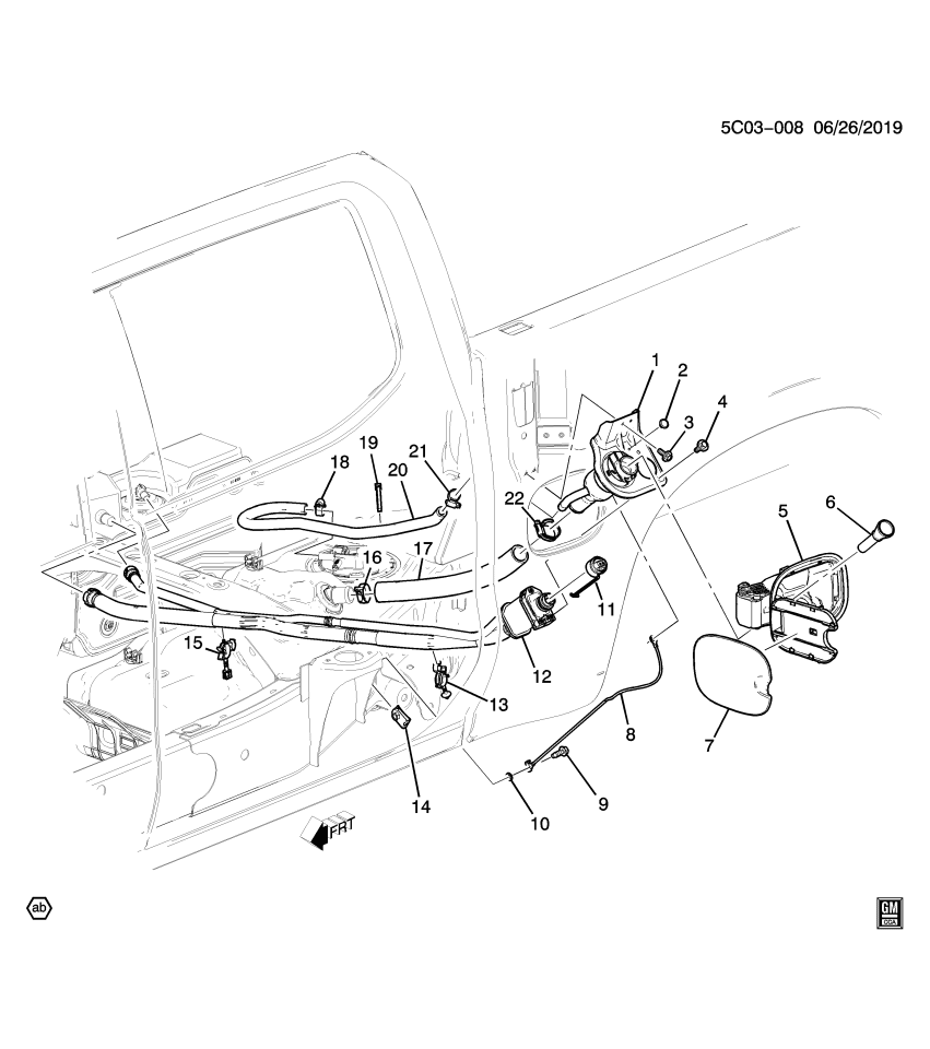 GM 84632397 BRACKET-EMIS RDCN FLUID TK OPG FIL