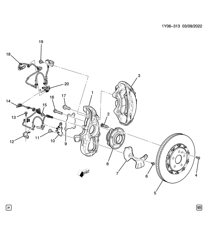 GM 11547052 Hub Assembly Bolt