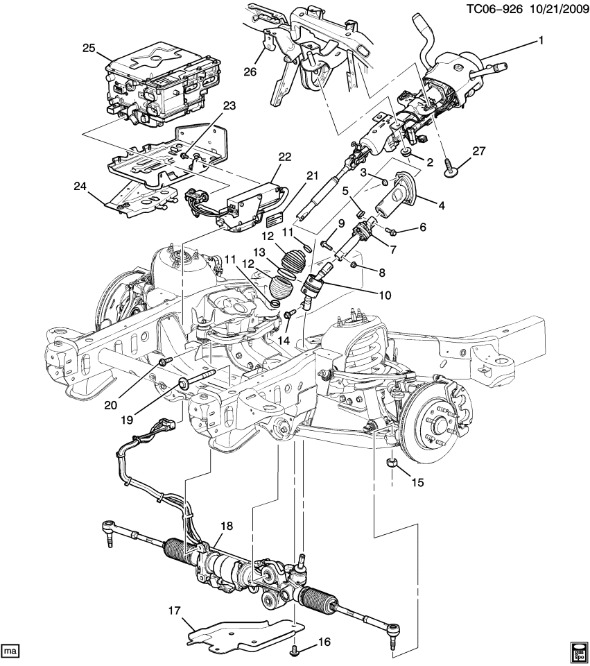 GM 25813638 Label-P/S Fluid Voltage Caution