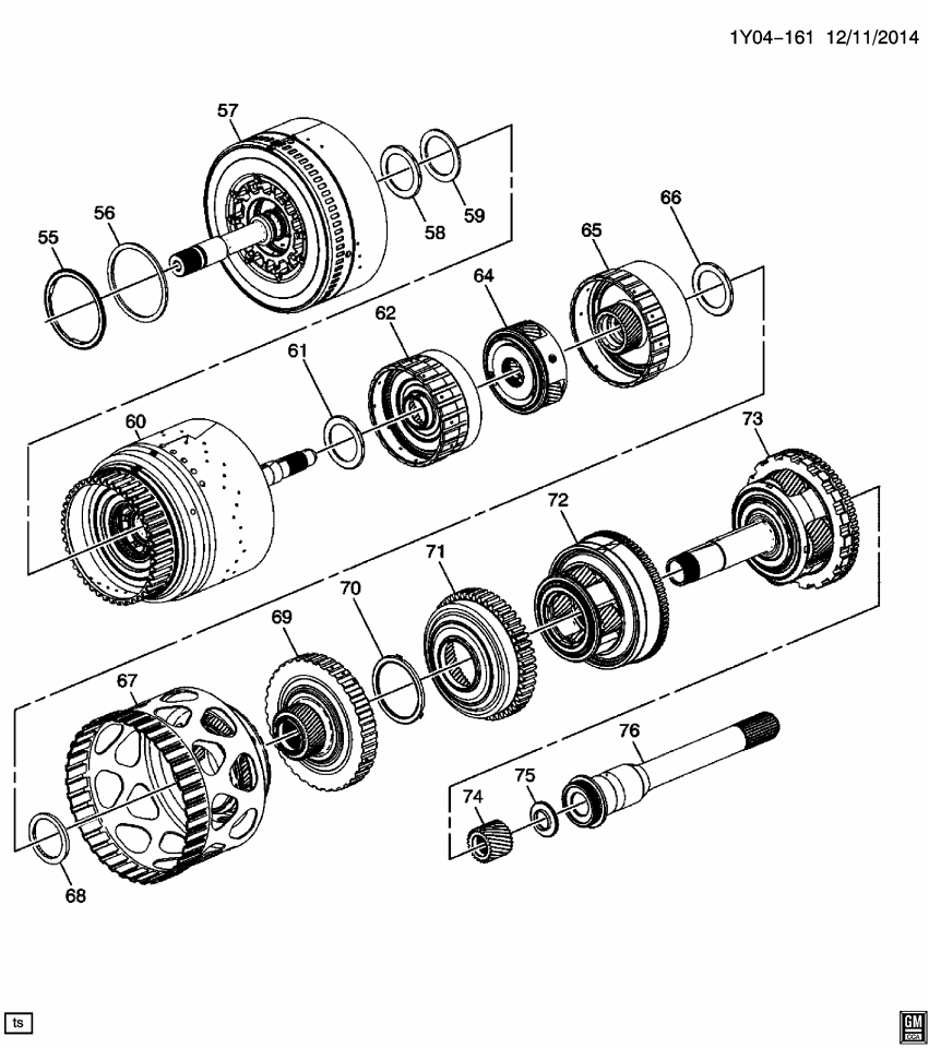 GM 24268748 Hub Asm-Reaction Internal Gear & 1-2-3-4-5-Rev