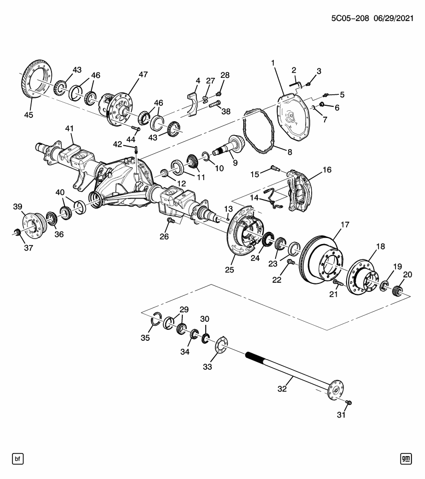 GM 84757350 Pinion Bearings