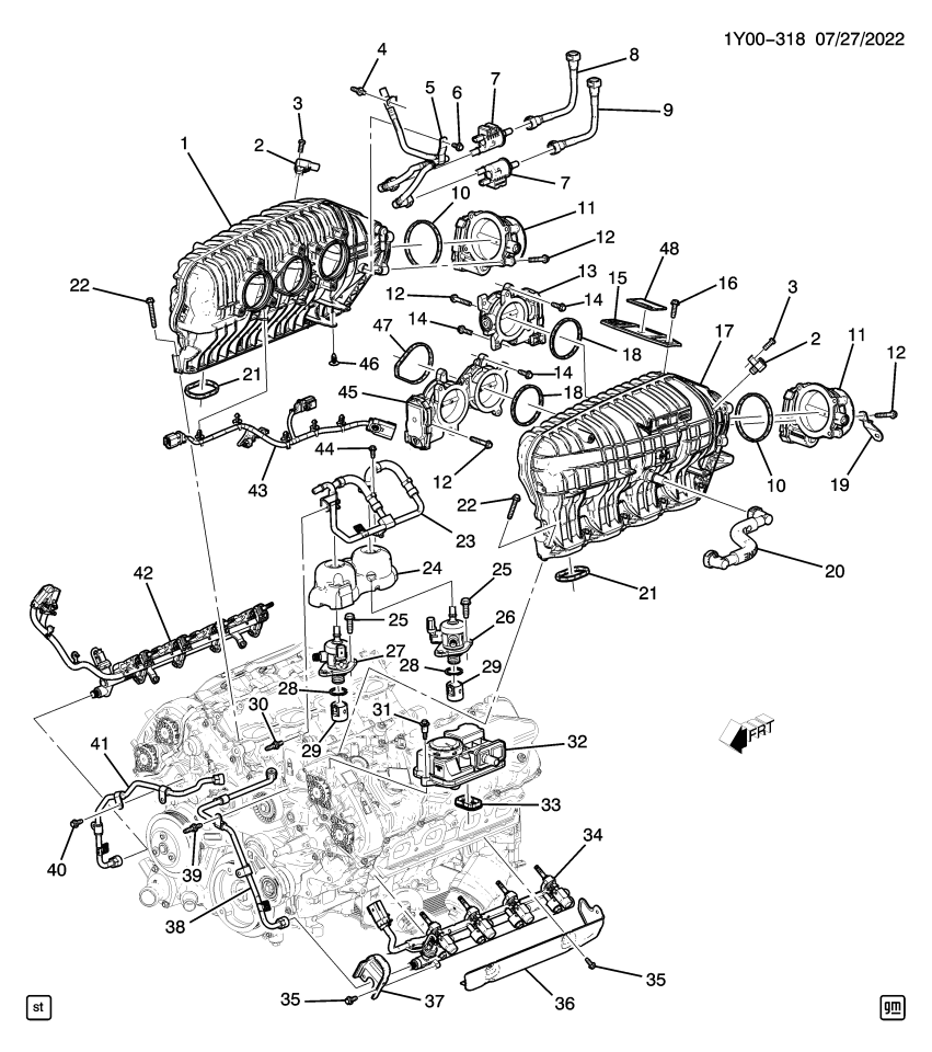 GM 12663297 PIPE ASM-FUEL FEED INTER