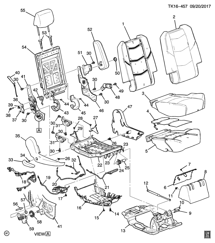 GM 23443816 Bracket Asm-Rear Seat Hinge