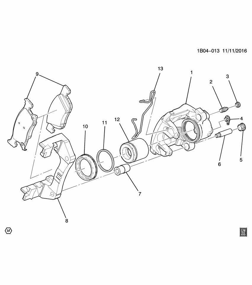 GM 13589736 Seal Kit-Front Brake Caliper Piston