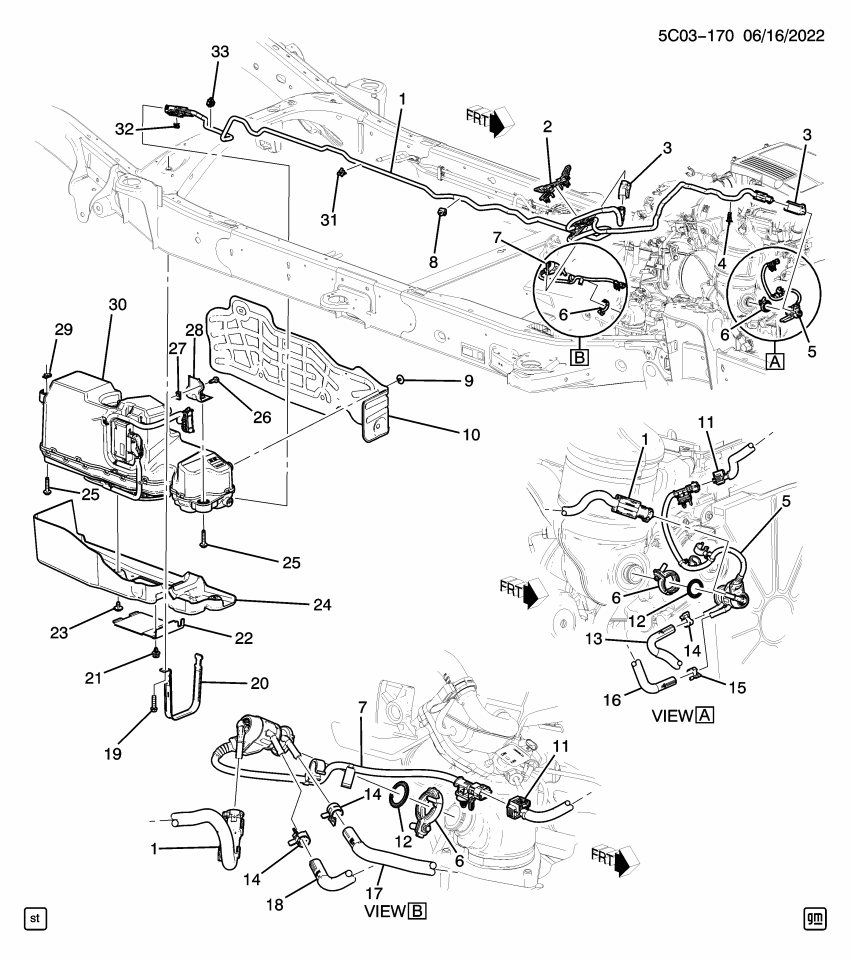 GM 23394812 BRACKET ASM-EMIS RDCN FLUID TK SUPT