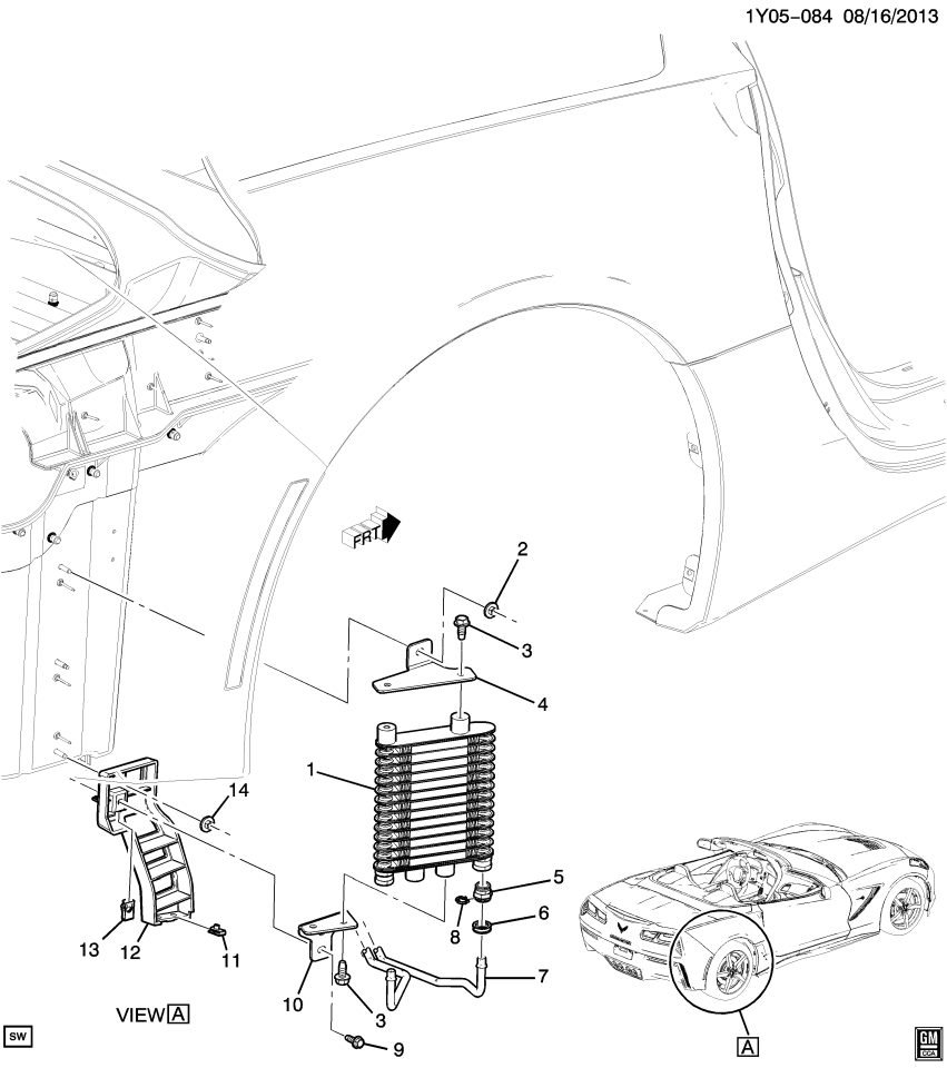 GM 84966142 HOSE KIT-DIFF OIL CLR