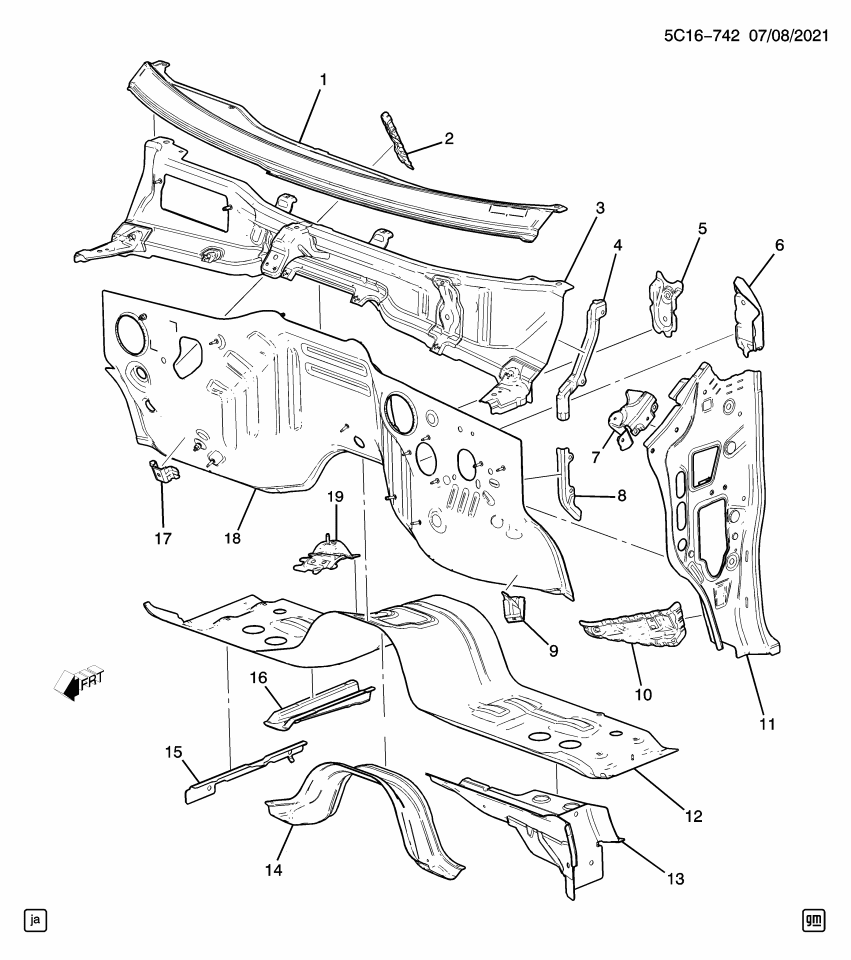 GM 84257465 BRACE-DA PNL