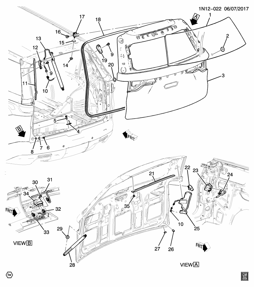 GM 84924927 GATE ASM-LIFT