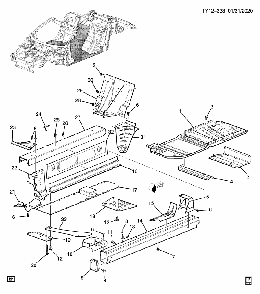 GM 11603275 Side Rail Nut